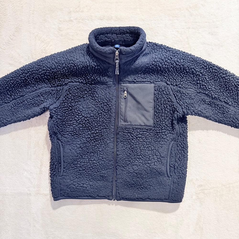 Uniqlo Black Sherpa Fleece Thick Warm‎ Jacket Kids Unisex Size 5-6